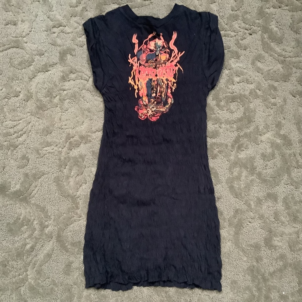 (Bin 6) Urban Outfitters NWT ruched bodycon printed dress, Size XS